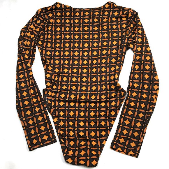 Made in France stretchy  High leg bodysuit top - Picture 4 of 5